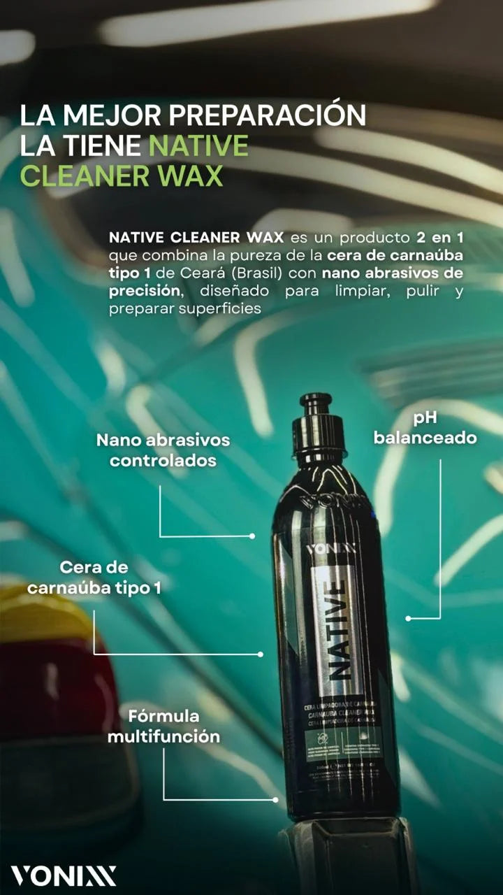 VONIXX NATIVE BRAZILIAN CARNAÚBA CLEANER WAX 500ml