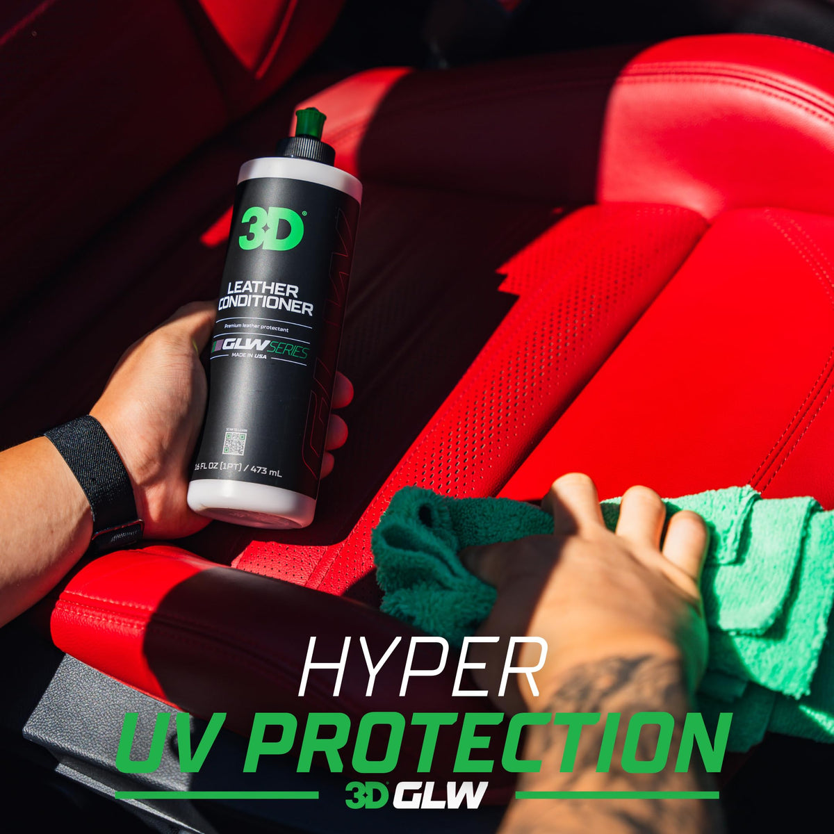 3D Car Care GLW Series Leather Conditioner 16 oz (473 ml)