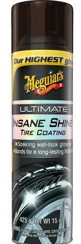 Meguiar's Ultimate Insane Shine Tire Coating – Soaking Wet-Look Tire Shine 24 oz (425 g)
