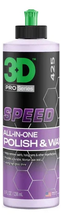 3D Car Care SPEED All-In-One Polish & Wax 16 oz (473 ml)