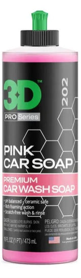 3D Car Care Pink Car Soap 16 oz (473 ml)