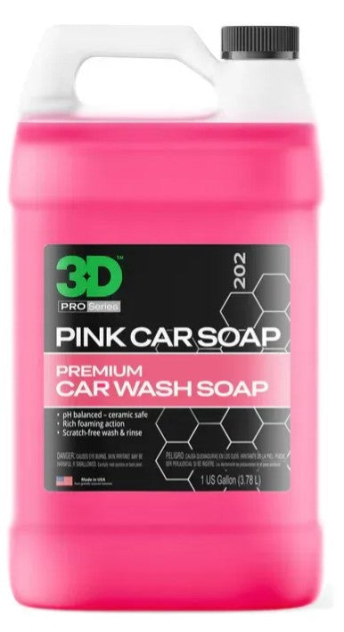 3D Car Care Pink Car Soap 1 Galón (3.78 L)