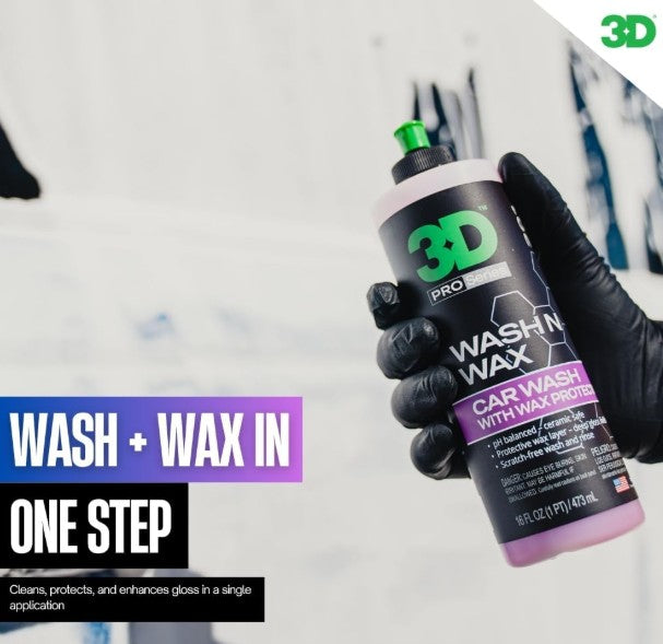 3D Car Care Wash N Wax 16 oz (473 ml)