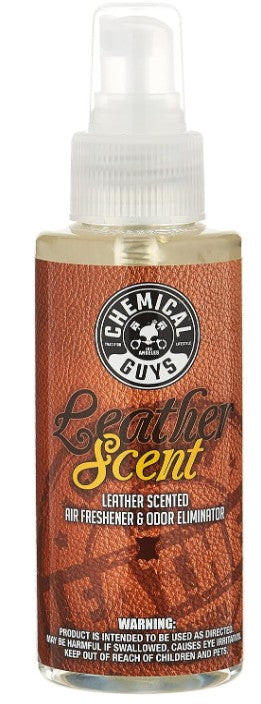 Chemical Guys Leather Scent Premium Air Freshener & Odor Eliminator 4 oz (118 ml)
