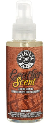 Chemical Guys Leather Scent Premium Air Freshener & Odor Eliminator 4 oz (118 ml)