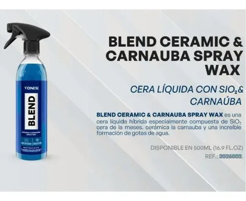 VONIXX BLEND CERAMIC & CARNAUBA SPRAY WAX 500ml